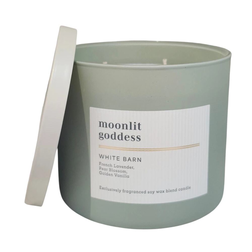 MOONLIT GODDESS CANDLE 3 WICK 14.5 OZ BATH & BODY WORKS WHITE BARN LAVENDER PEAR